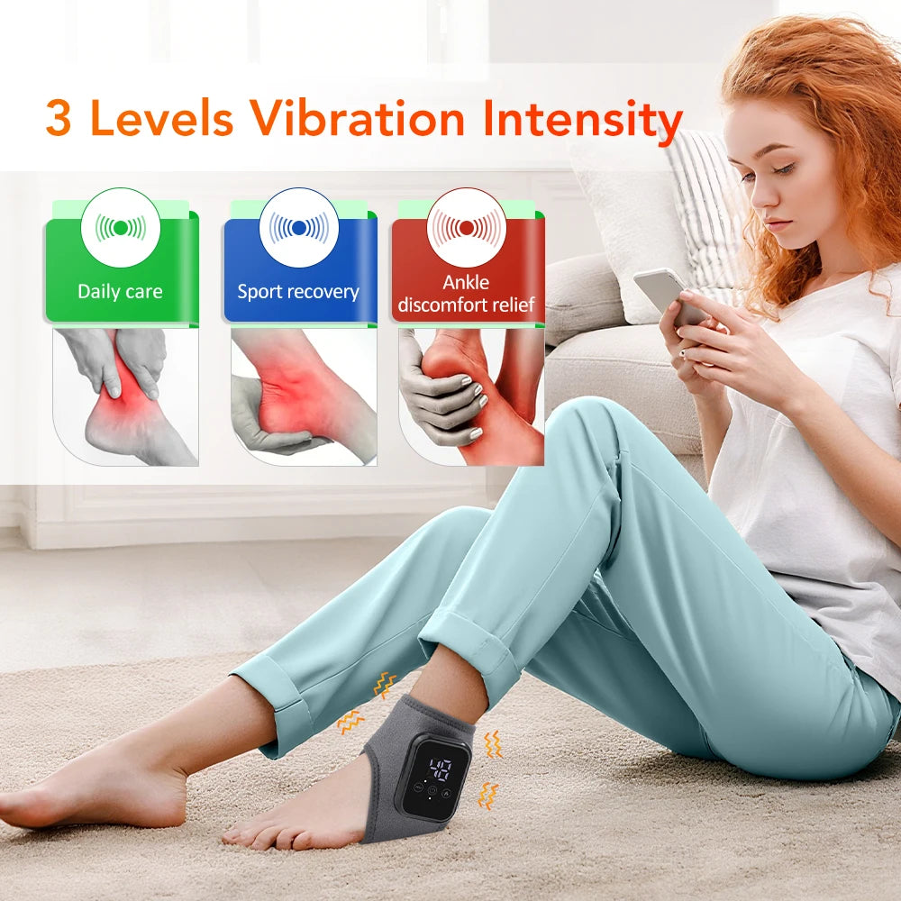 Hailicare Cordless Heated Ankle Brace With Vibration For Foot Support