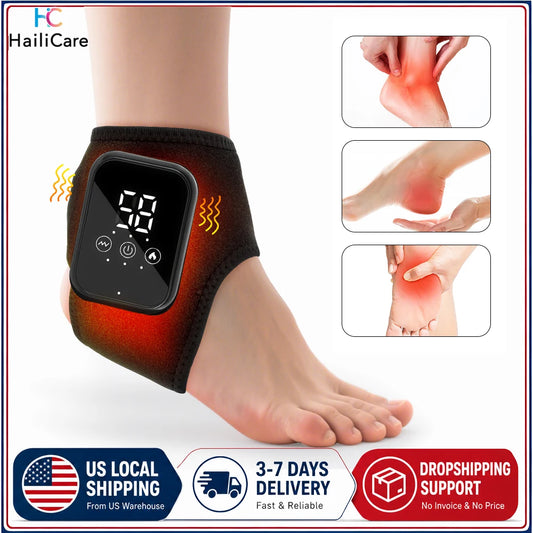 Hailicare Cordless Heated Ankle Brace With Vibration For Foot Support