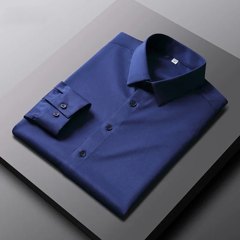 Men's Casual Long Sleeve Shirt Non Ironing Wrinkle Resistant