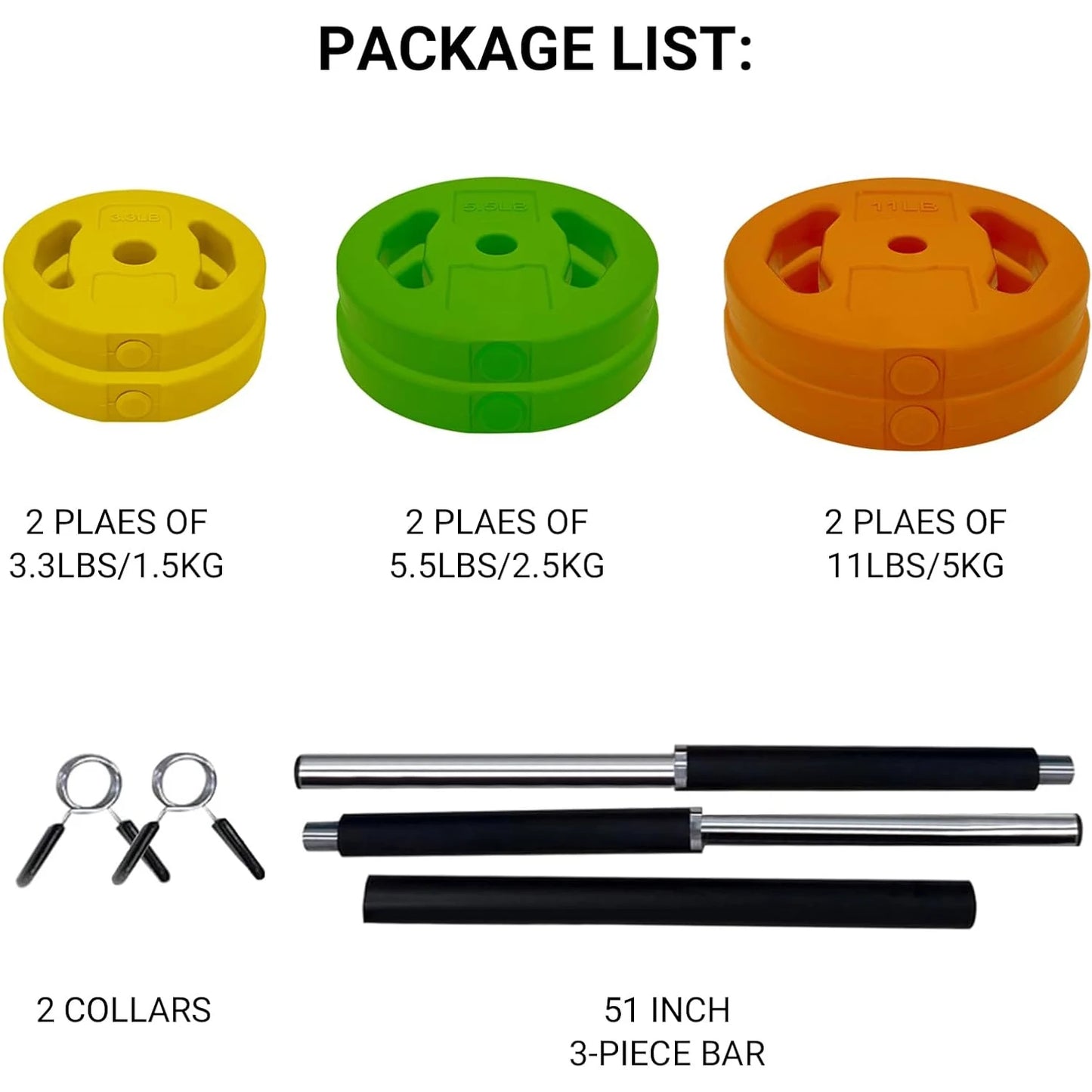 HiMISS Adjustable Barbell Weight Set For Home And Gym