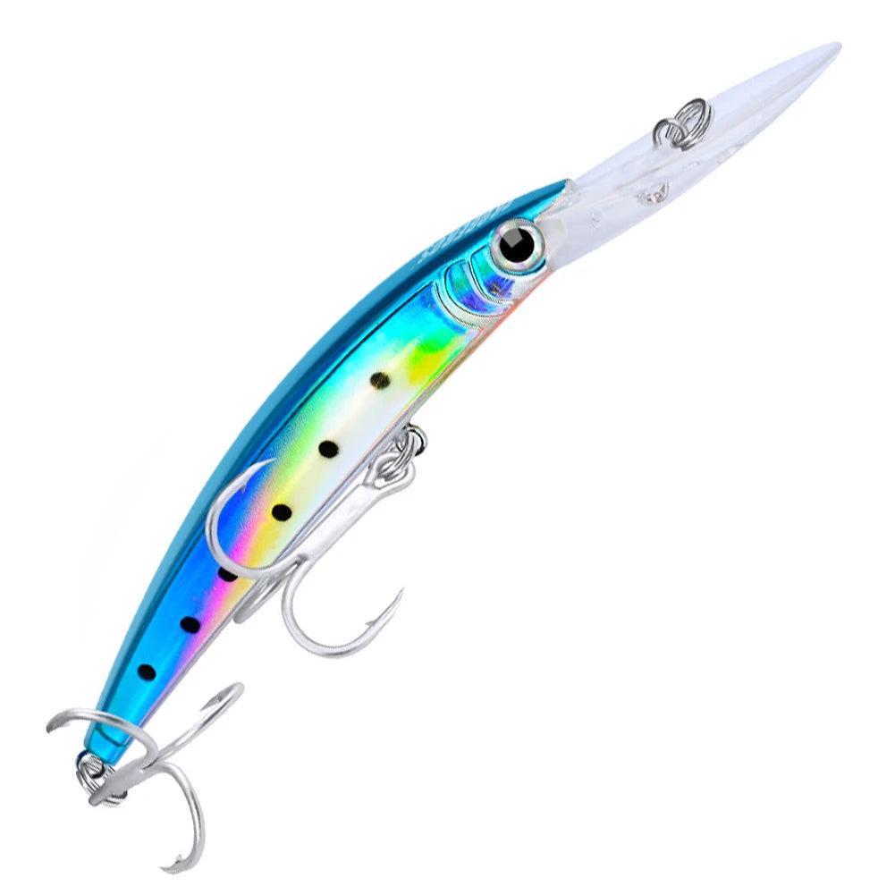 Shunmaii Minnow Plastic Hard Baits With 3D Eyes And Hooks