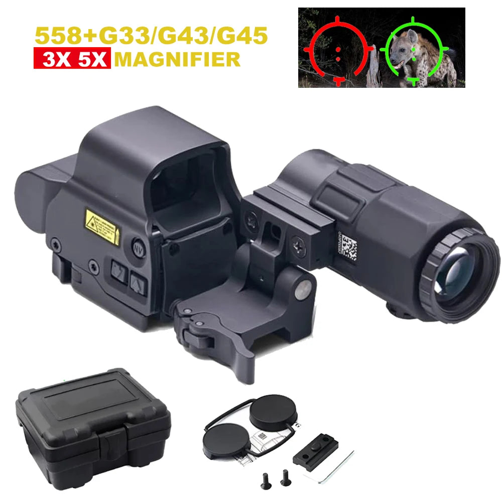 Bestsight 558 Holographic Collimator Sight 68MOA Ring Red Dot