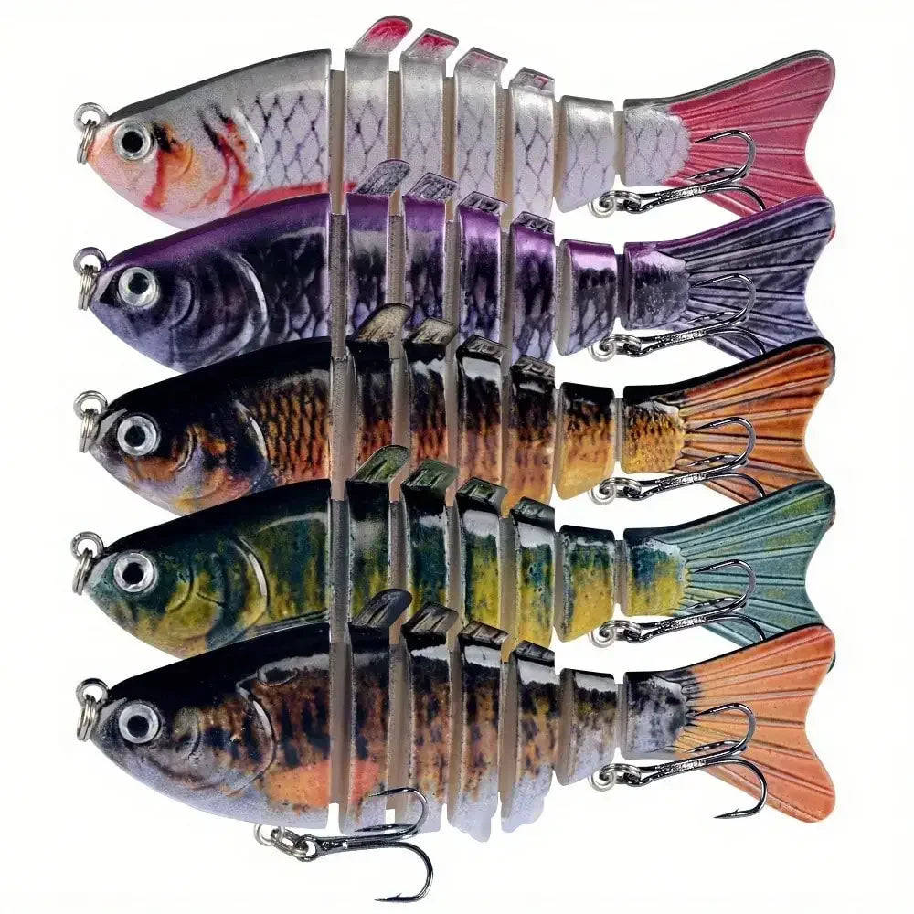 Multi Jointed 7 Segment Swimbait Lure Kit Freshwater Saltwater
