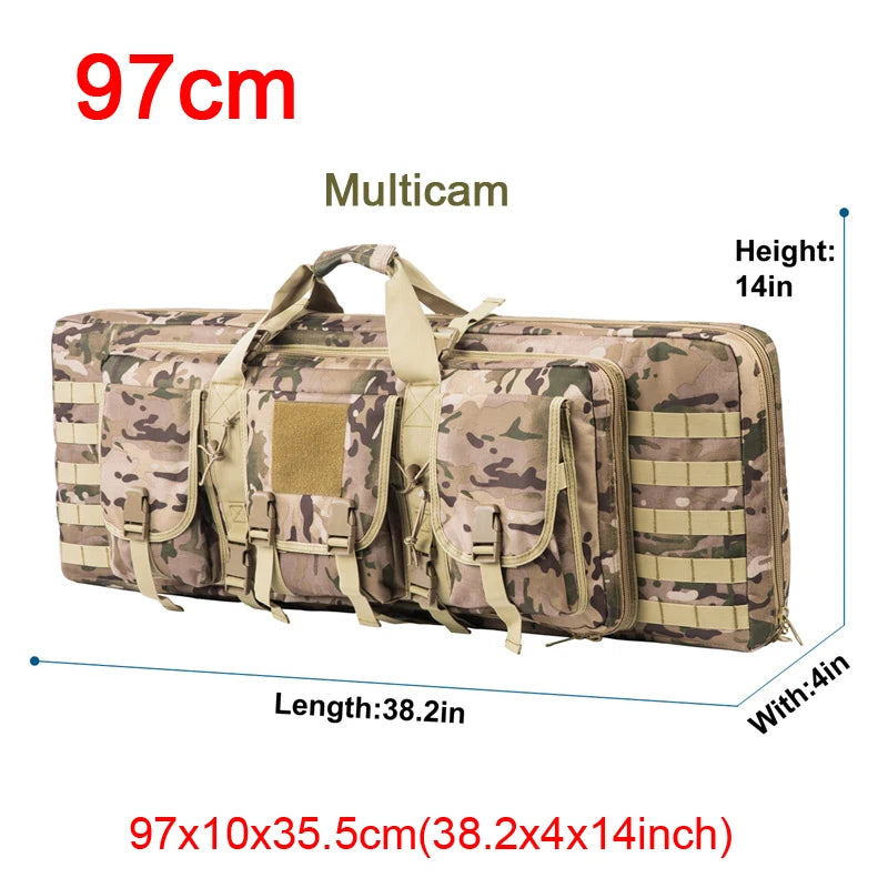 LQARMY Tactical Double Rifle Case MOLLE System