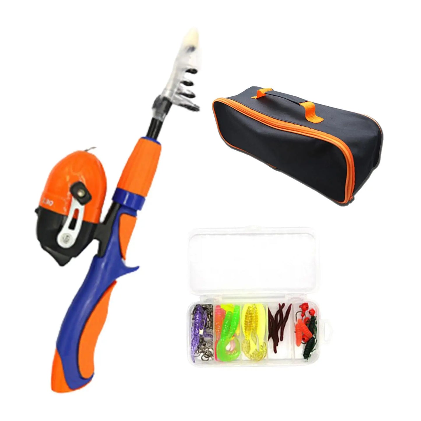 Fishing Rod and Reel Combo with Fishing Reel Traveling Kid Fishing Pole for Travel Boys Girls Kids Children Youth