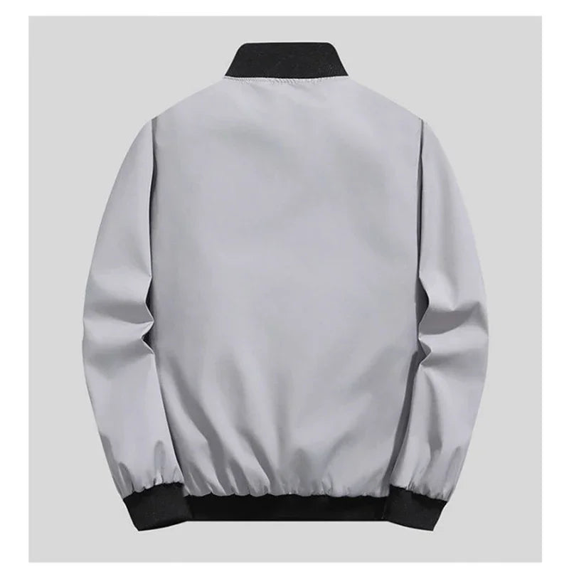 Man Leisure Jacket New Spring Autumn Solid Color And Comfortable Zipper Style Fashion Windproof Jacket