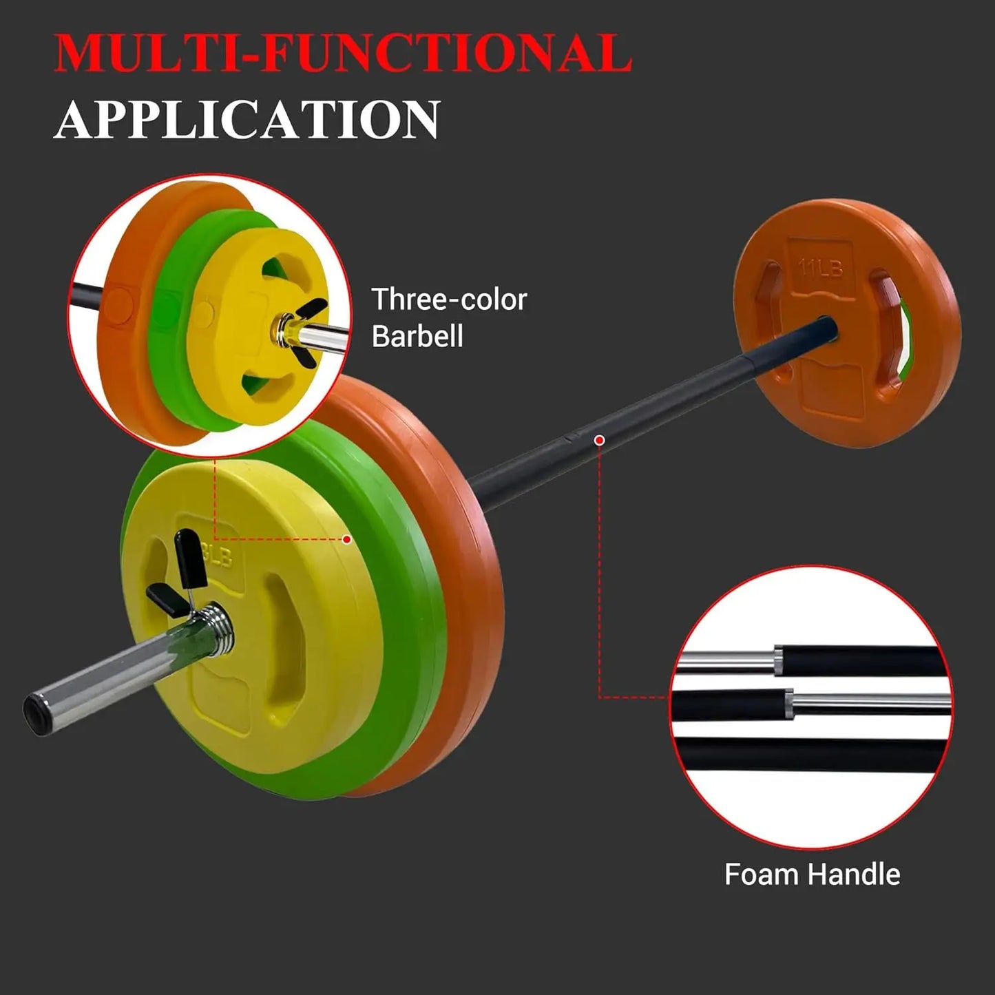 HiMISS Adjustable Barbell Weight Set For Home And Gym