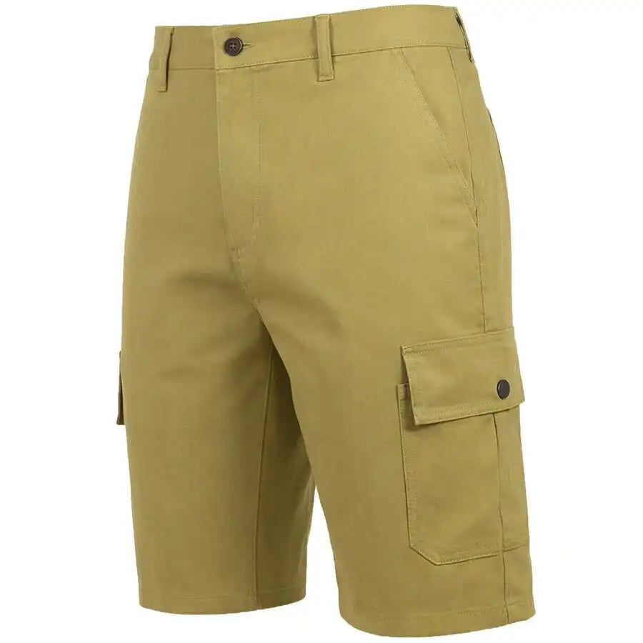 Mens Cotton Flex Stretch Cargo Shorts For Casual Summer Wear