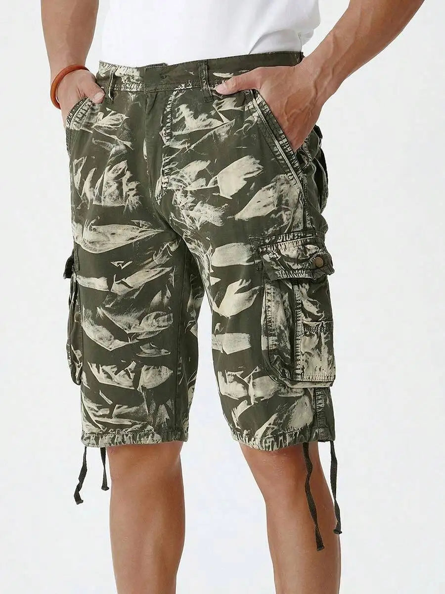 Mens Tie Dye Cargo Shorts Casual Outdoor Hiking Camping Travel Daily Wear Lightweight Streetwear Summer