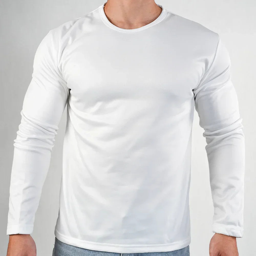 Men's Winter Thermal Underwear Extreme Cold Weather Long-sleeved Base Layer Top Fleece Lined New Winter O-Neck Bottoming Shirts
