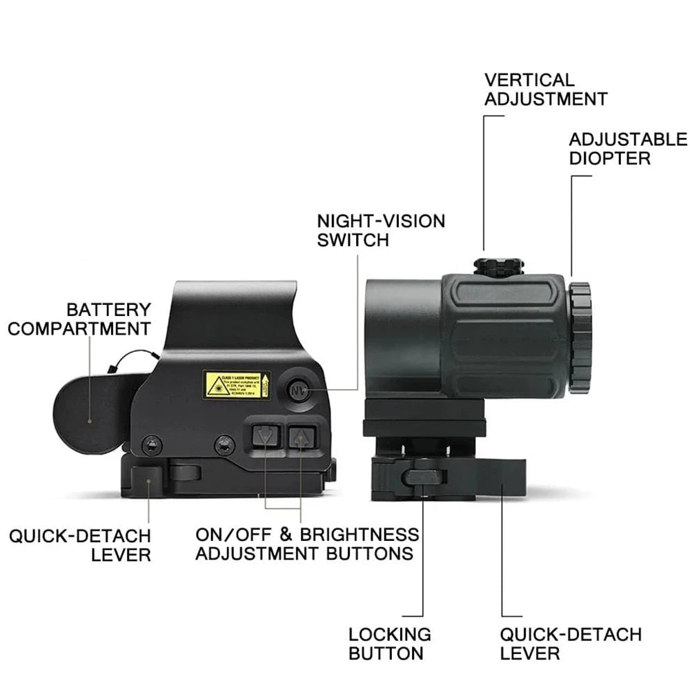Bestsight 558 Holographic Collimator Sight 68MOA Ring Red Dot