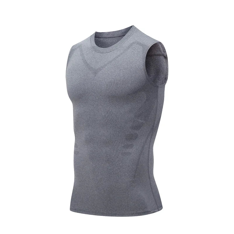 Men Compression Tank Top Sleeveless Quick Dry Gym Sportswear