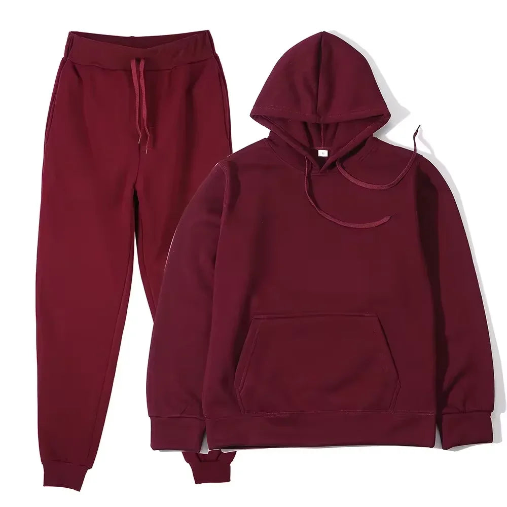 Winter Tracksuit Women Two Piece Set Oversized Hoodie and Pants