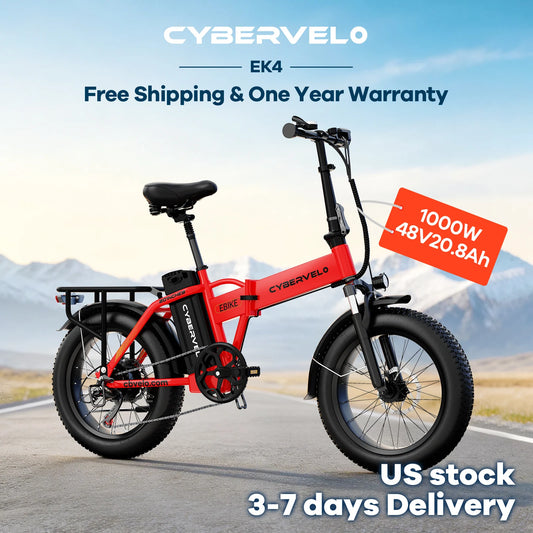 CYBERVELO EK4 Folding Electric Bike 1000W 48V 20Ah Off Road