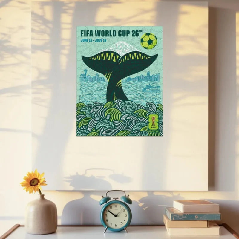 Fifa World Cup Wooden Jigsaw Puzzle For Adults Irregular Shape Decor