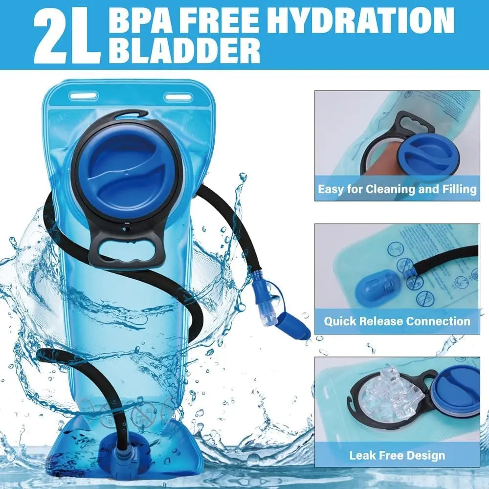 Insulated Hydration Backpack With Bladder For Hiking And Running