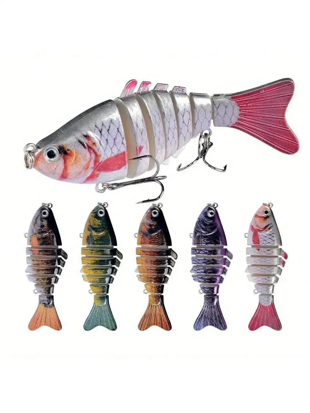 Multi Jointed 7 Segment Swimbait Lure Kit Freshwater Saltwater