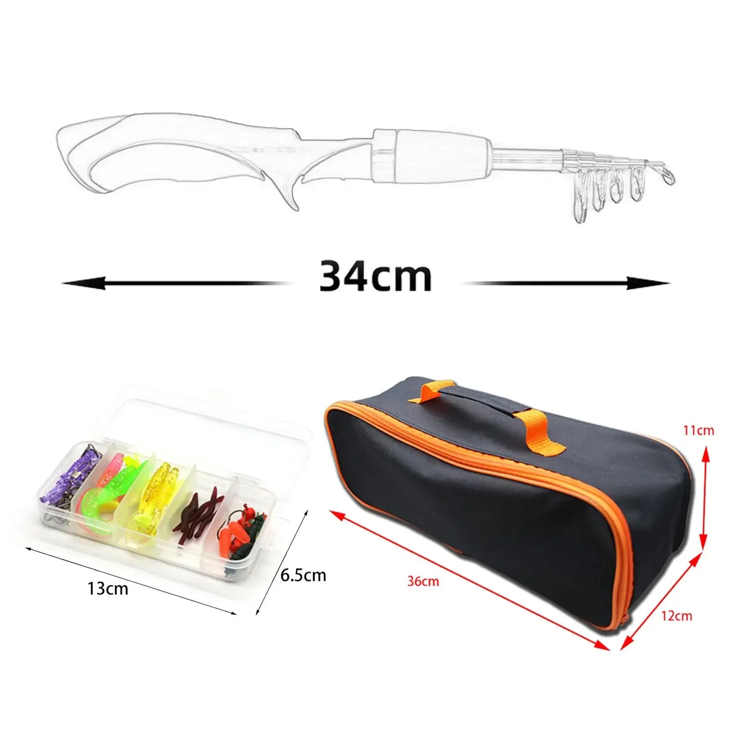 Fishing Rod and Reel Combo with Fishing Reel Traveling Kid Fishing Pole for Travel Boys Girls Kids Children Youth