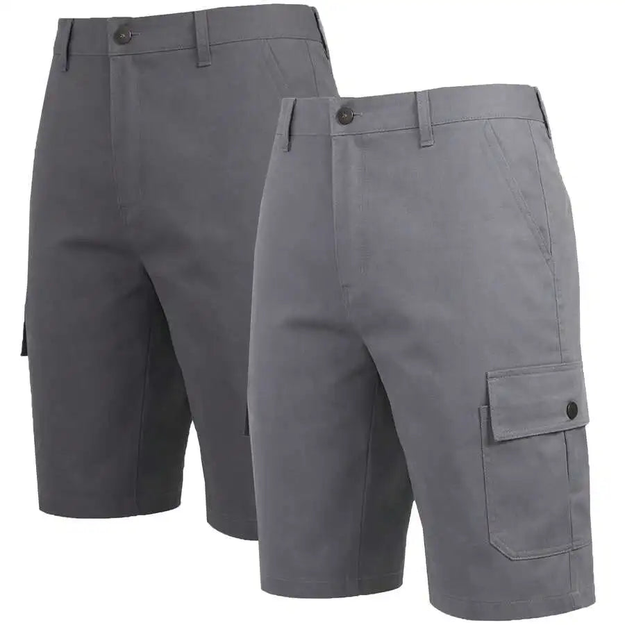 Mens Cotton Flex Stretch Cargo Shorts For Casual Summer Wear