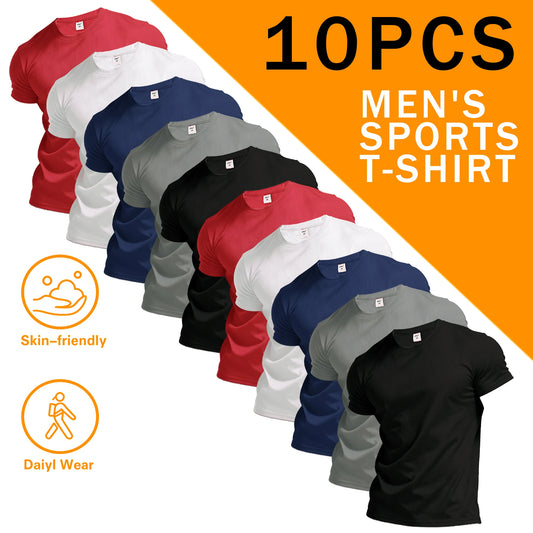 Men's Sports Round Neck Short Sleeve Polyester Shirt For Golf Fishing Cycling