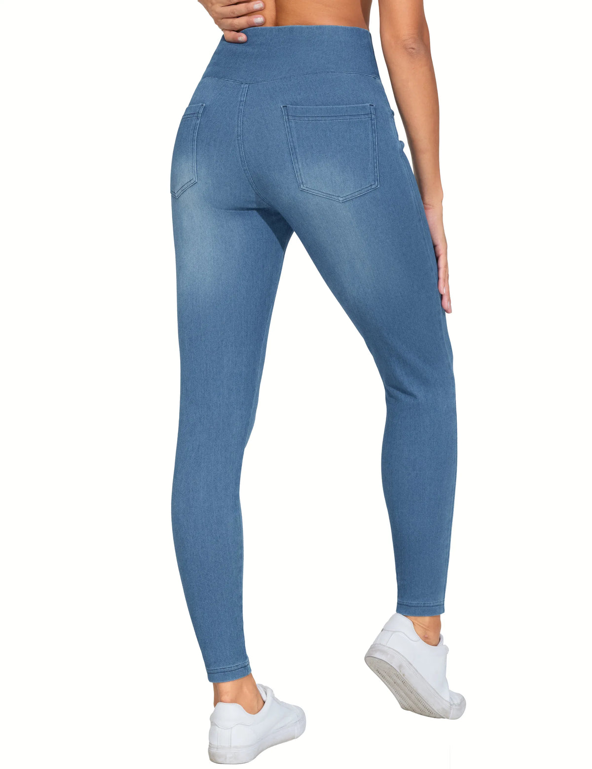 THE GYM PEOPLE Women's High Waisted Stretch Denim Jeggings