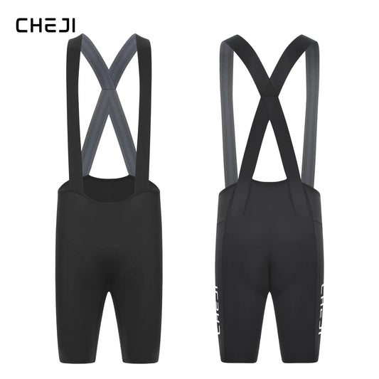 Cheji Mens Cycling Bib Shorts Seamless Breathable Quick Drying