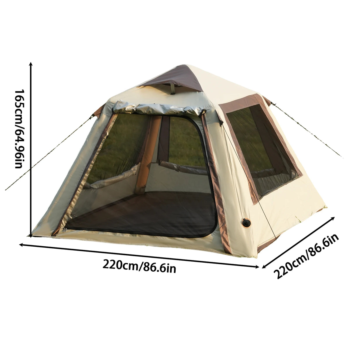 Pakicetus Inflatable Glamping Tent With Roof Window For Easy Camping