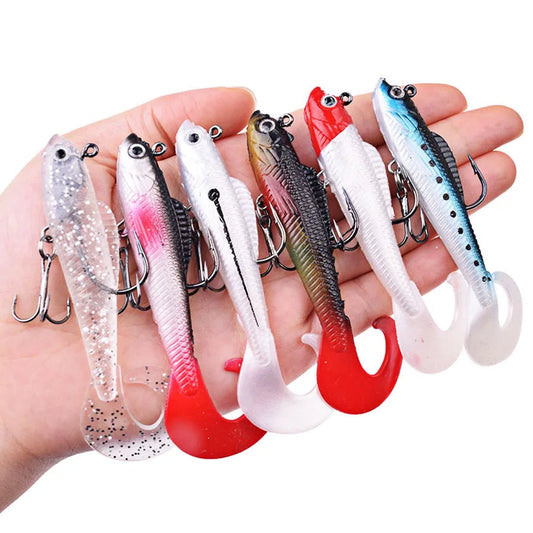 BODECIN Artificial Wobblers Soft Silicone Fishing Lures For Bass