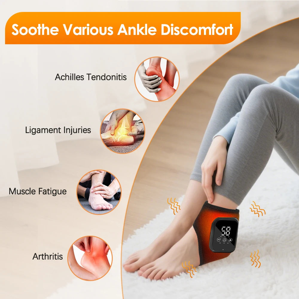 Hailicare Cordless Heated Ankle Brace With Vibration For Foot Support