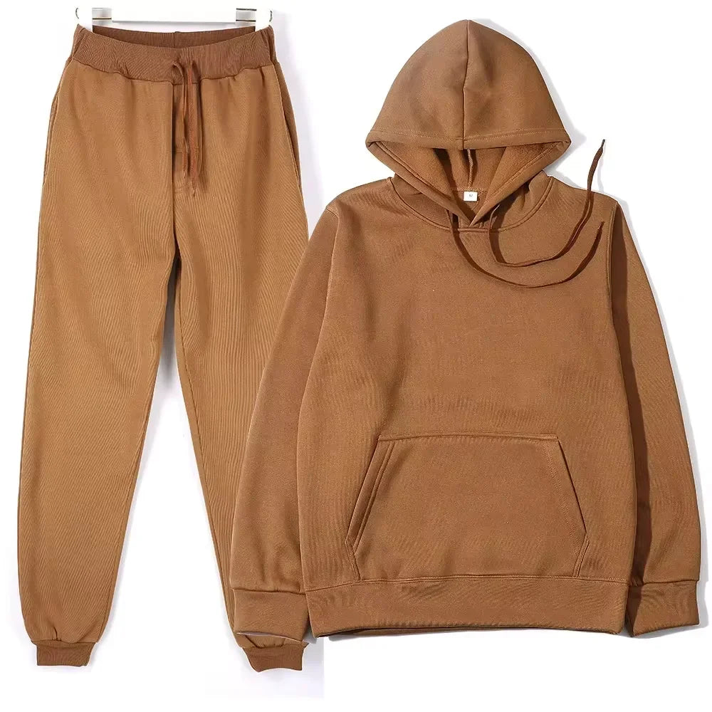 Winter Tracksuit Women Two Piece Set Oversized Hoodie and Pants