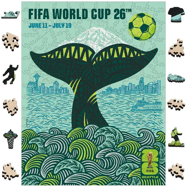 Fifa World Cup Wooden Jigsaw Puzzle For Adults Irregular Shape Decor