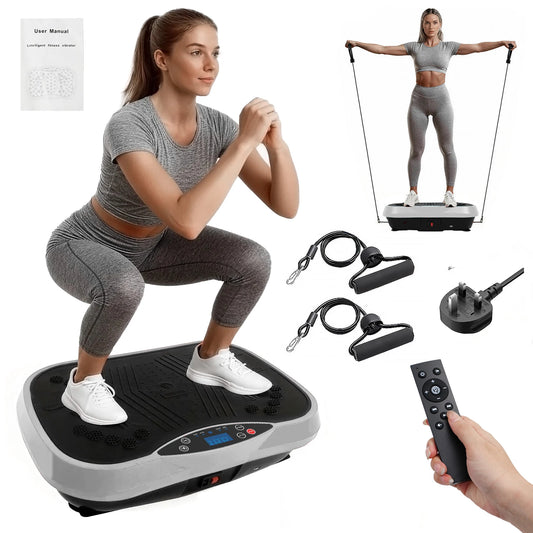 Portable Vibration Plate Full-Body Exercise Machine With Bluetooth Bands