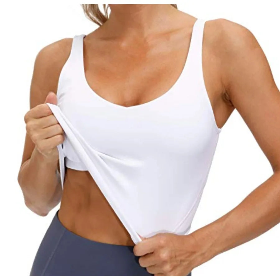 Womens' Sports Bra Longline Wirefree Padded with Support