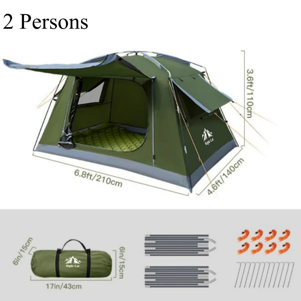 Night Cat Backpacking Tent Camping Waterproof Quick Setup For Outdoors
