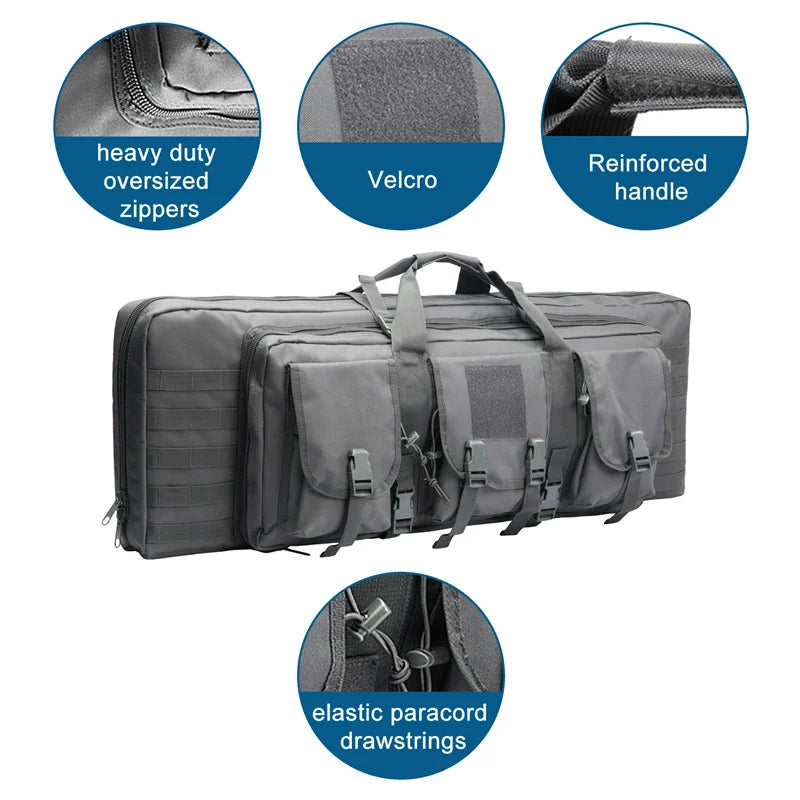 LQARMY Tactical Double Rifle Case MOLLE System