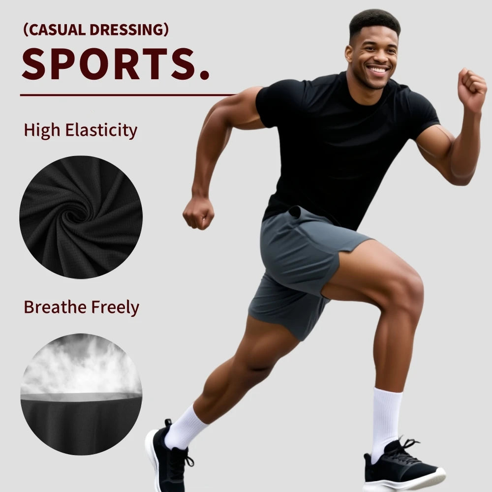 Men's Sports Round Neck Short Sleeve Polyester Shirt For Golf Fishing Cycling
