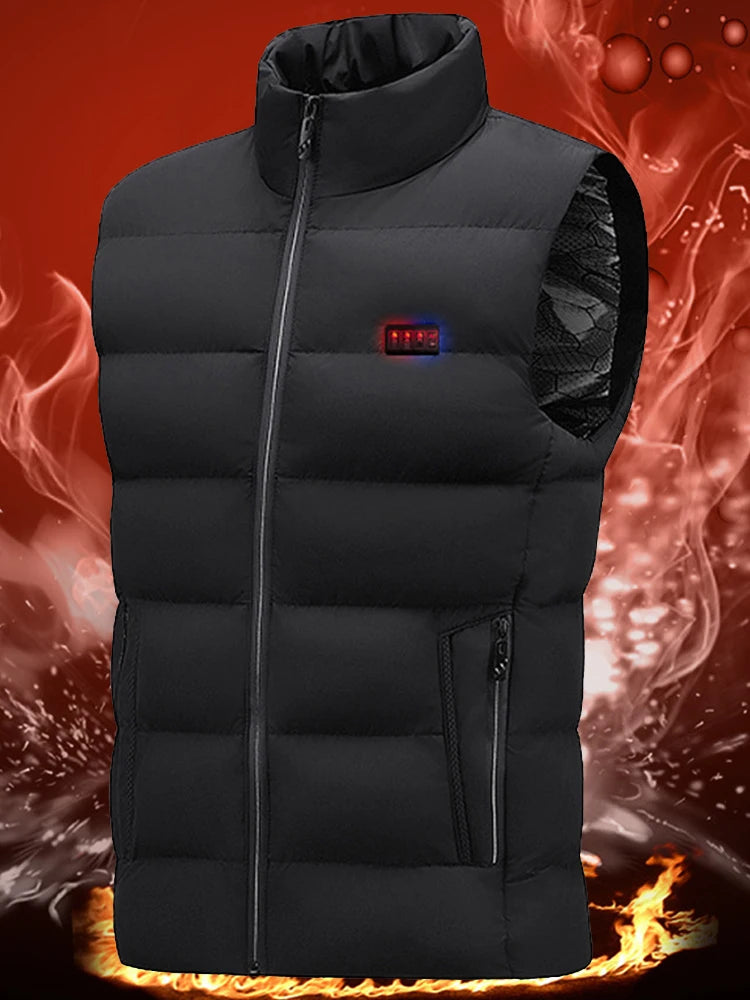Self-heating Warm Jackets Thermal Heated Vest Men USB Electric Heating Ski Clothing Women Thermal Winter Coat Outdoor Camping