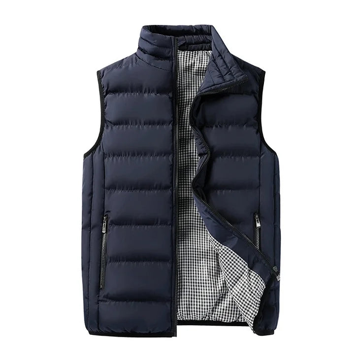 Men Vest Windproof Vest Men Jacket Sleeveless Vest Winter Jacket Casual Coat Men down Cotton Warm Thicken Waistcoat thick gilet