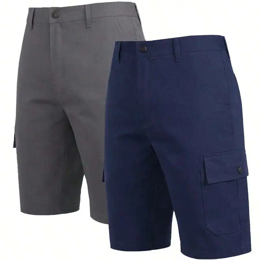 Mens Cotton Flex Stretch Cargo Shorts For Casual Summer Wear