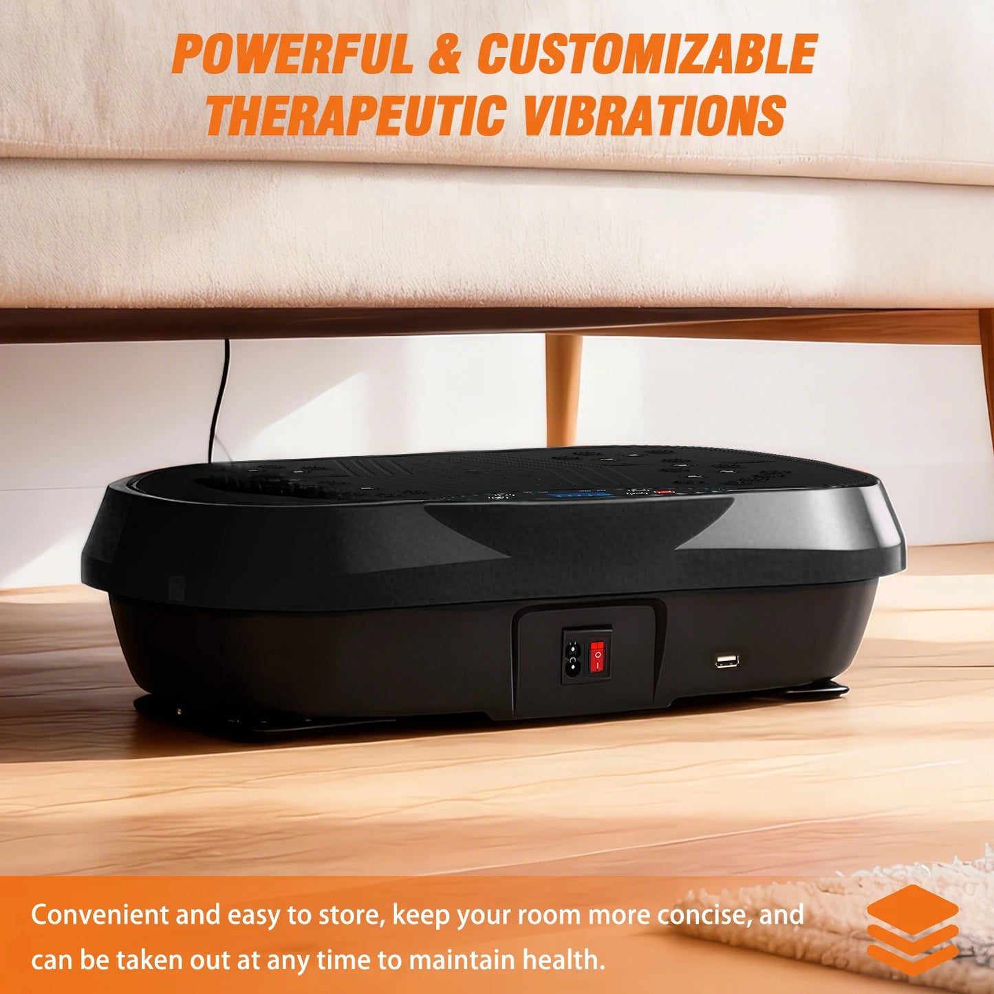 Portable Vibration Plate Full-Body Exercise Machine With Bluetooth Bands