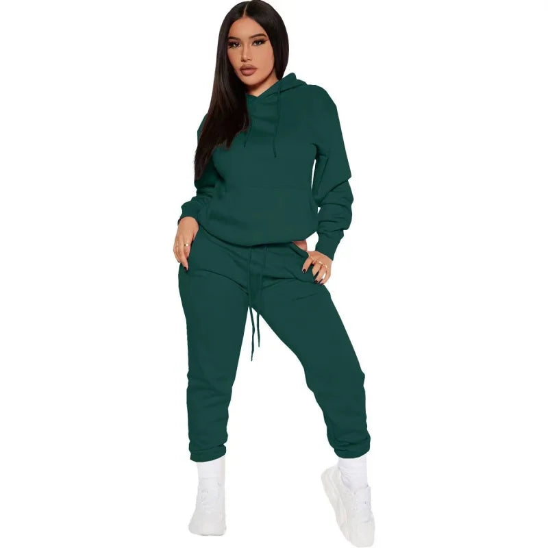 Winter Tracksuit Women Two Piece Set Oversized Hoodie and Pants