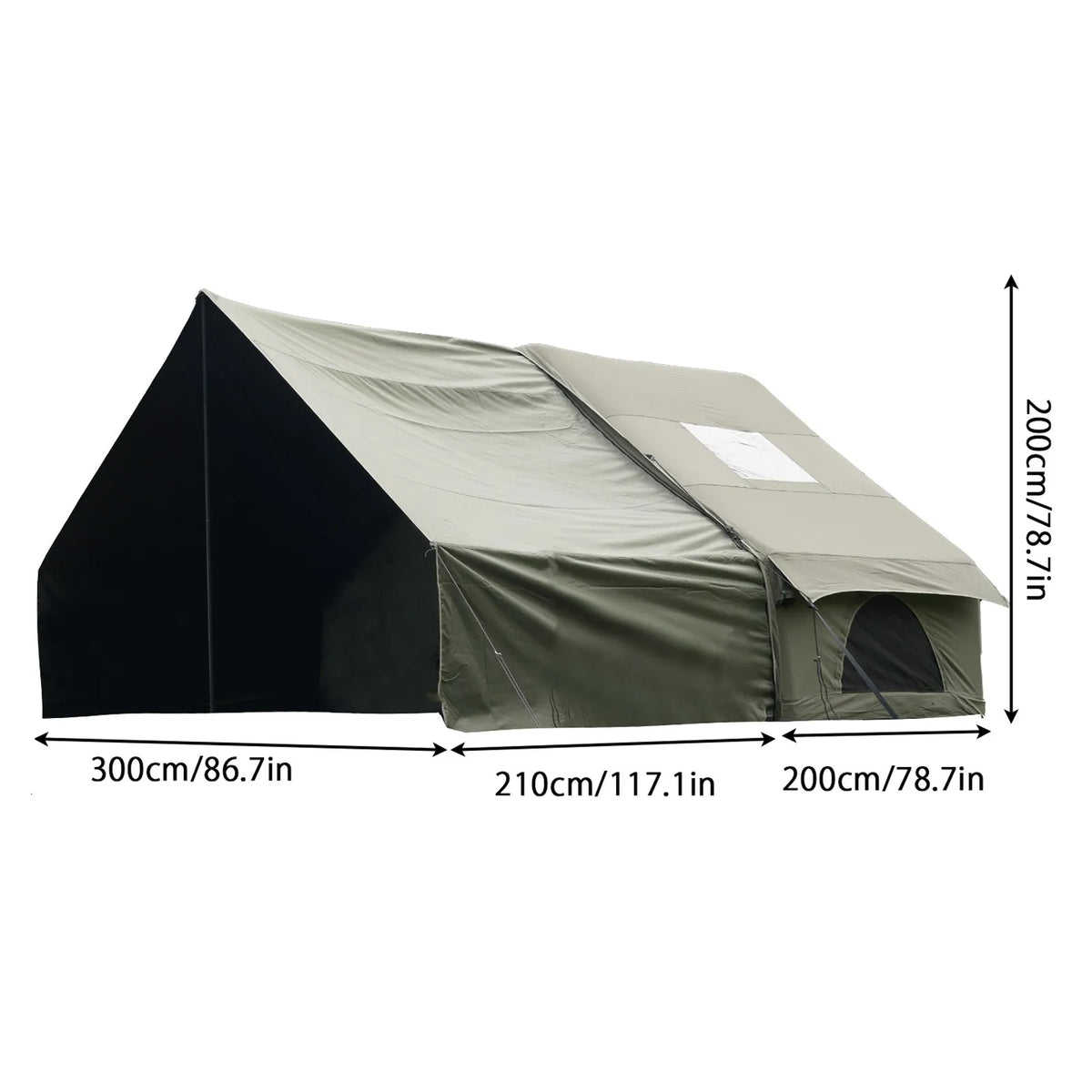 Pakicetus Inflatable Glamping Tent With Roof Window For Easy Camping