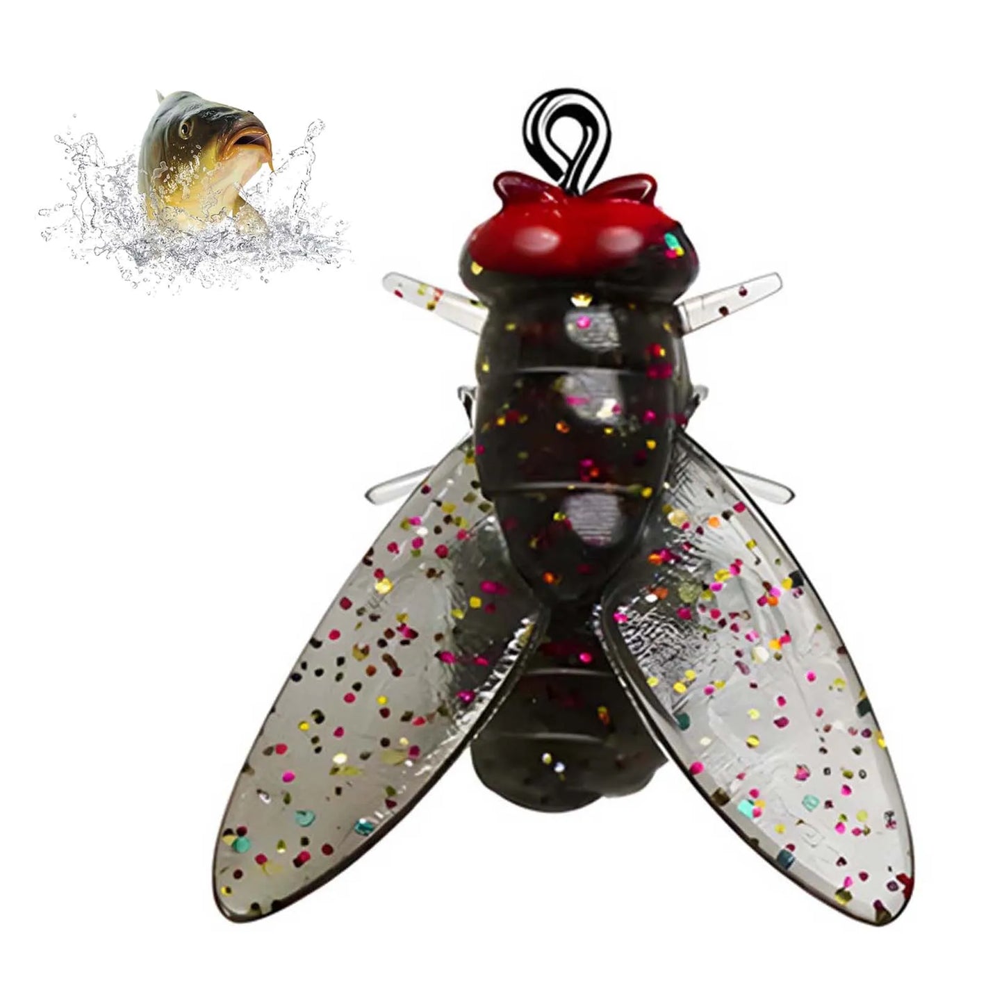 20pcs Small Fly Hook Fishing Bait set Small Sharpened Hook Dry Wet Color Bionic Fly Suitable for All Kinds of Waters