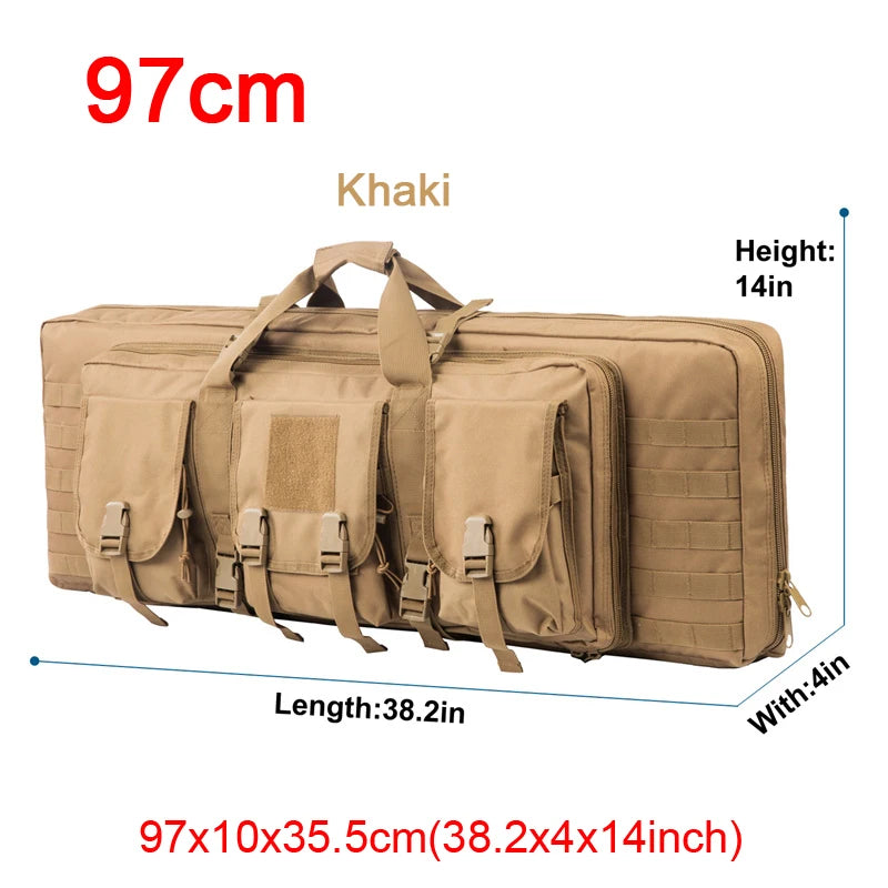 LQARMY Tactical Double Rifle Case MOLLE System