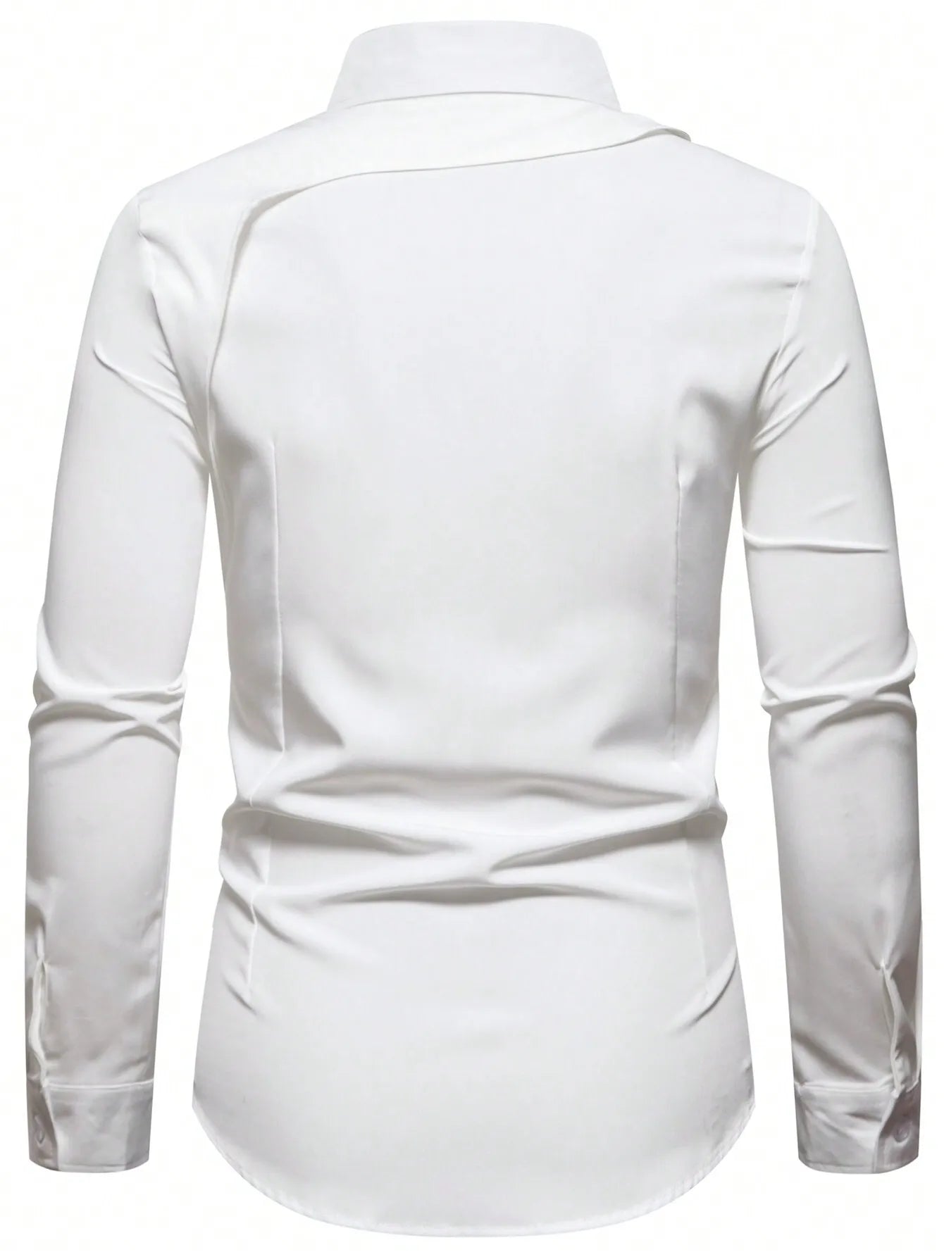 Men's Long Sleeve Shirt With Strap Detail Slim Fit