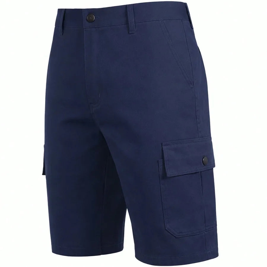 Mens Cotton Flex Stretch Cargo Shorts For Casual Summer Wear