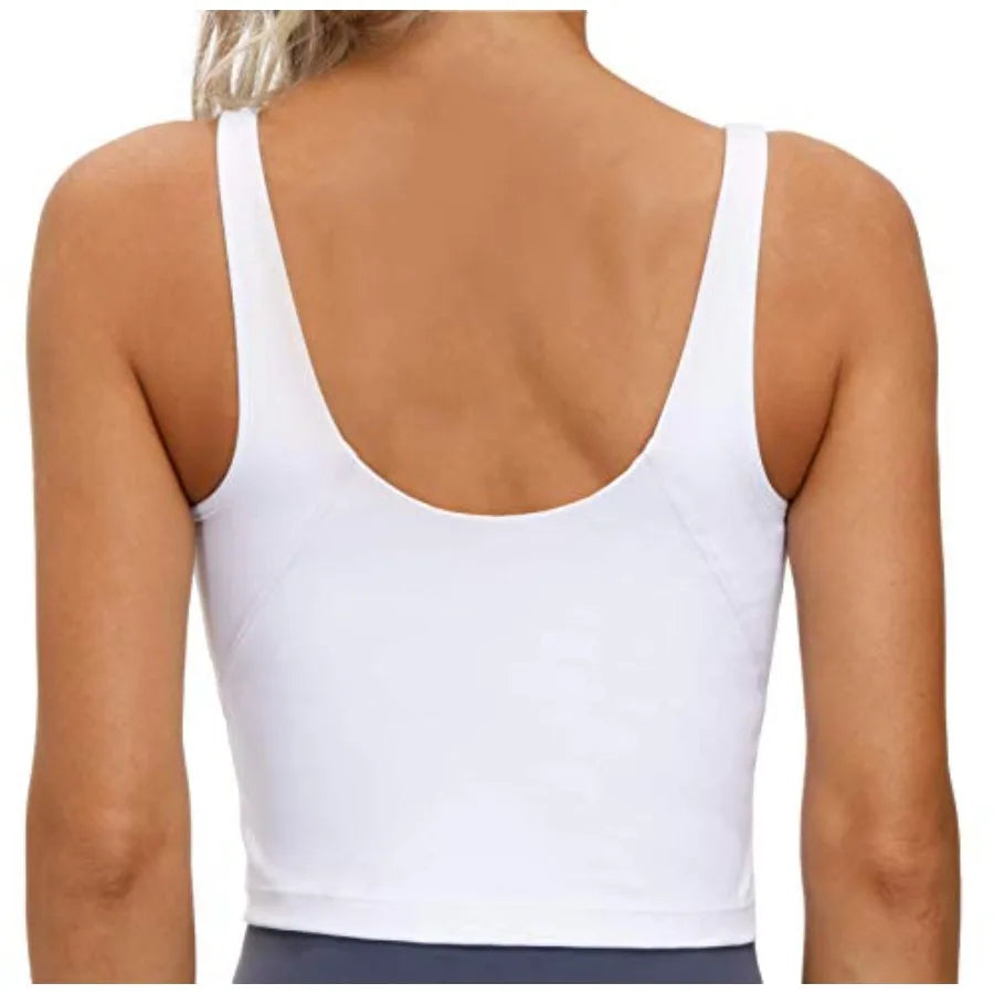 Womens' Sports Bra Longline Wirefree Padded with Support