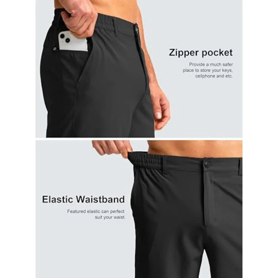Men's Lightweight Golf Shorts With 3 Pockets And Quick Dry