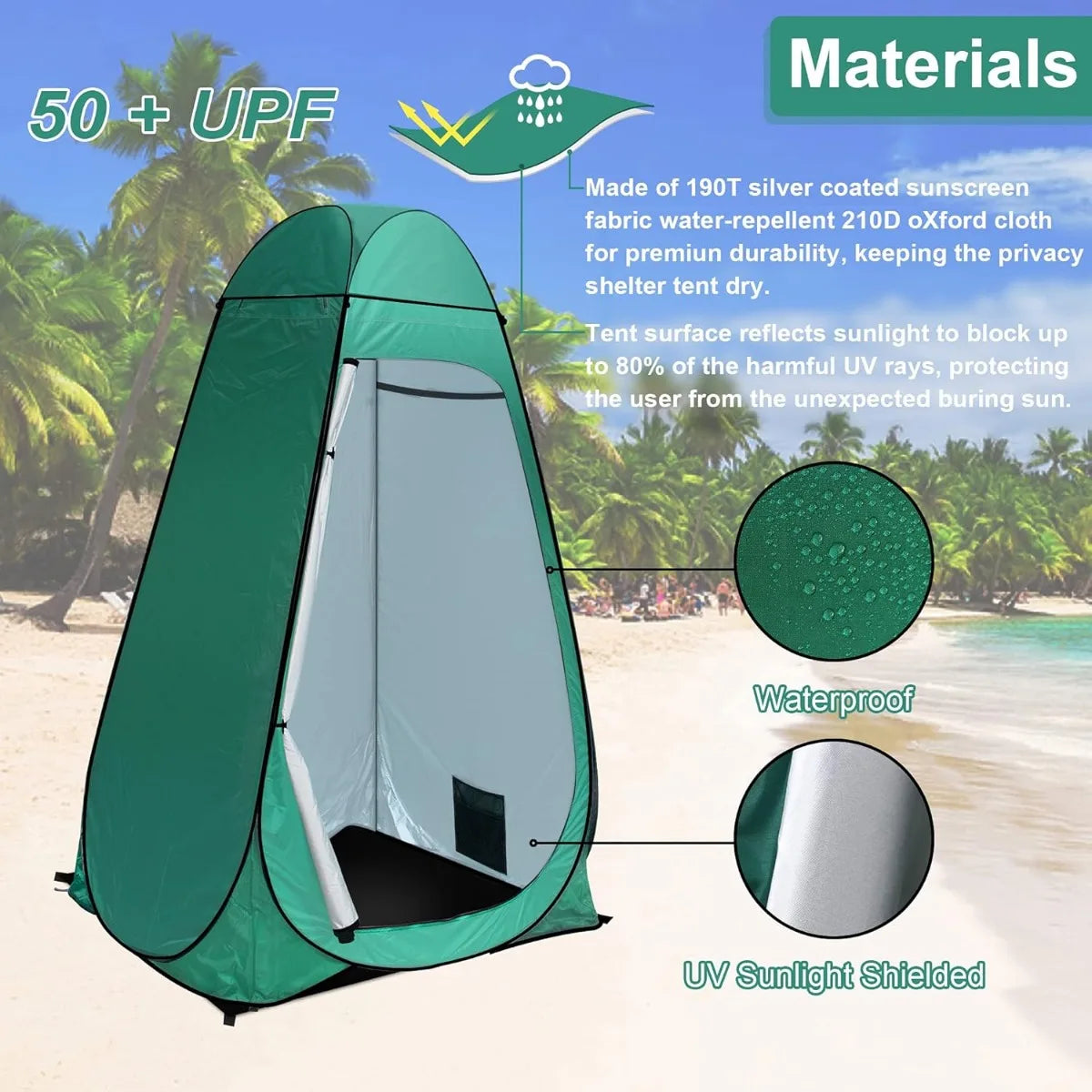 XIUWO Pop Up Privacy Tent Outdoor Camping Privacy Shelter