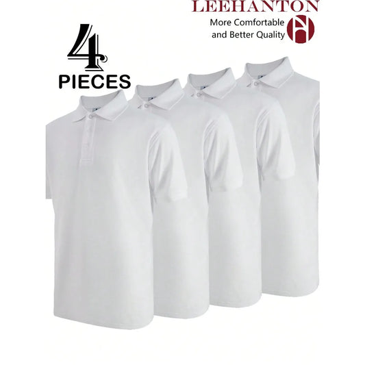 Men's Polo Shirt 4-Pack Refreshing Classic Polo For Office And Golf